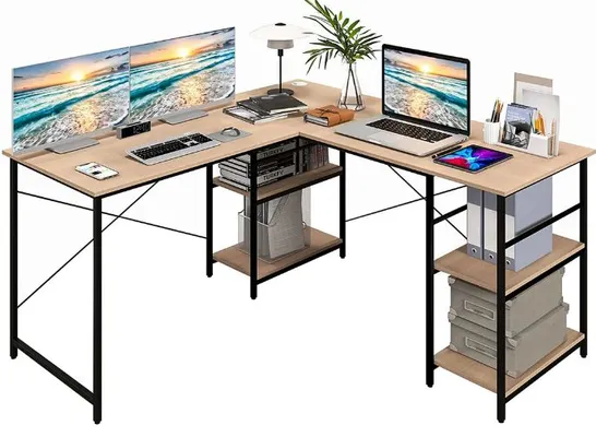 Lot 2686: BOXED GIANTEX L SHAPED COMPUTER DESK, 60