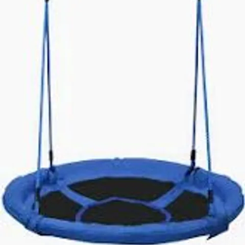 BOXED HOMCOM KID NEST SWING SEAT SAUCER TREE SWING 40 INCH/100CM FOR OUTDOOR INDOOR BLUE