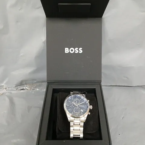 BOXED BOSS GRAND PRIX 4.4 MEN'S WATCH BLUE