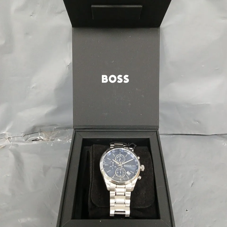 BOXED BOSS GRAND PRIX 4.4 MEN'S WATCH BLUE