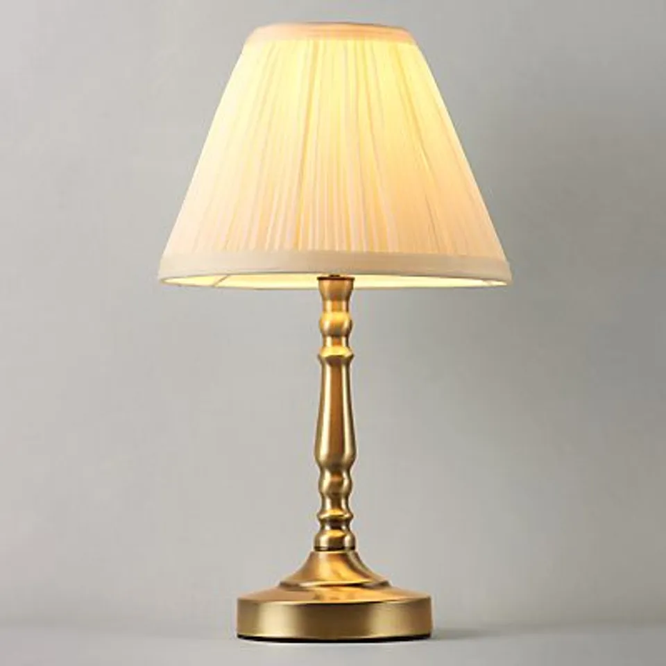 JOHN LEWIS DELILAH TOUCH CONTROL LAMP - METAL BASE, FABRIC SHADE