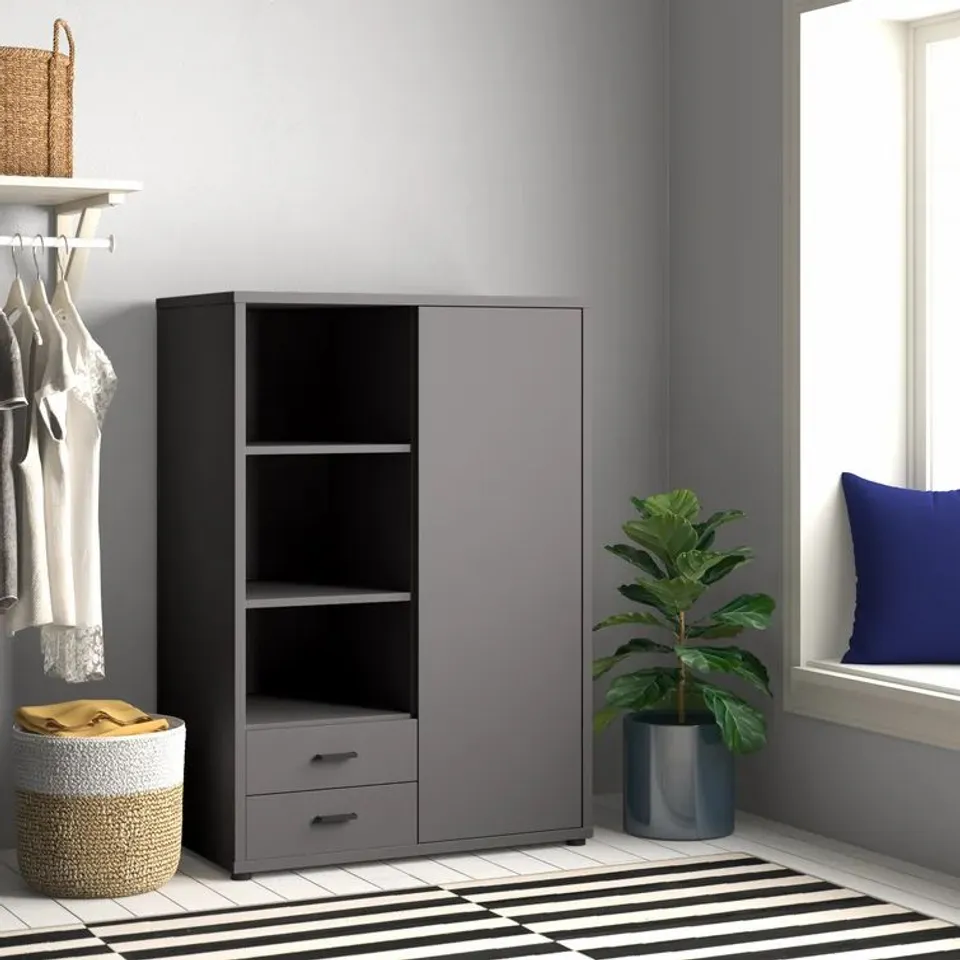 LYNWOOD 1 DOOR WARDROBE 2 BOXES