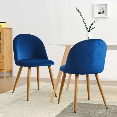 BOXED SET OF TWO SHILOH BLUE DINING CHAIRS