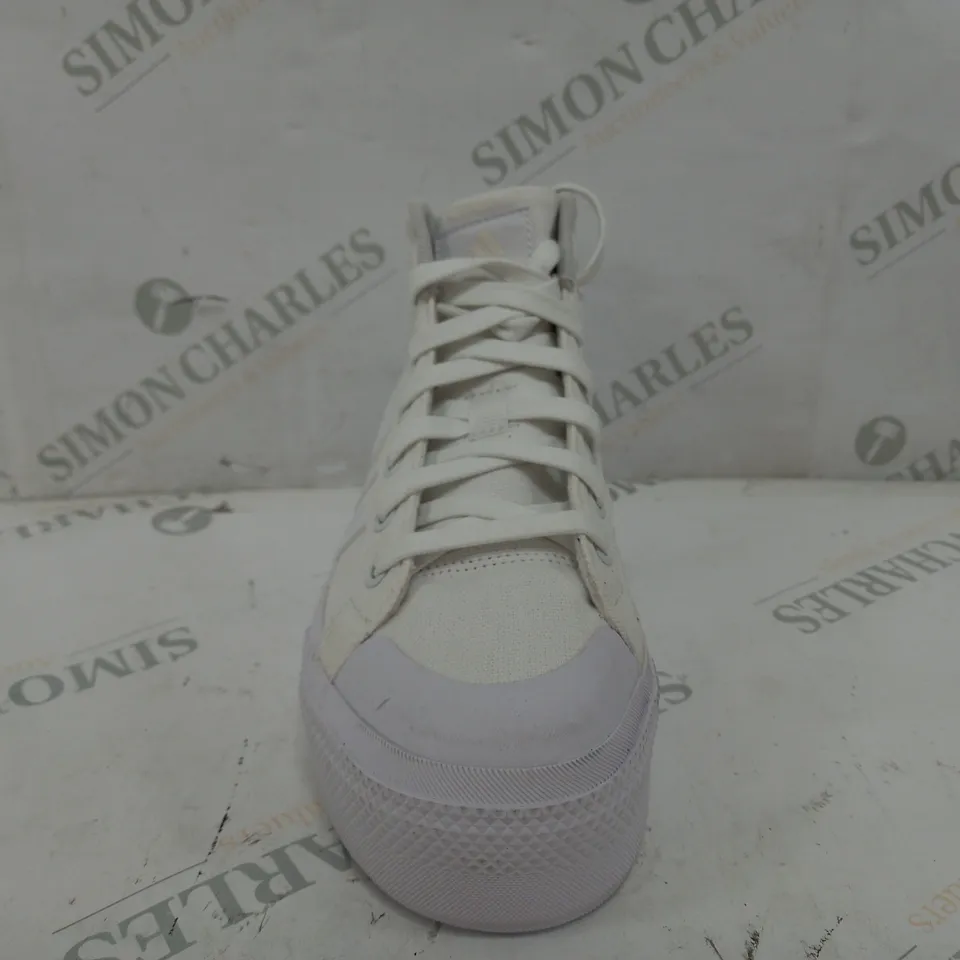 ADIDAS BRAVADO 2.0 MID RISE TRAINERS IN WHITE - UK 4 1/2