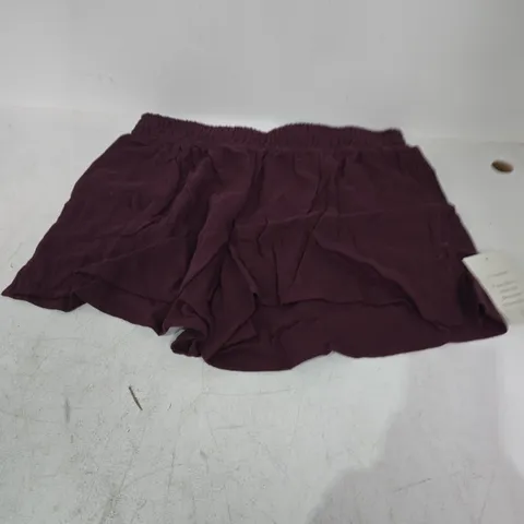NOBODY'S CHILD PURPLE SHORTS – ELASTICATED WAIST, UK 16 (EU 44) USA 12