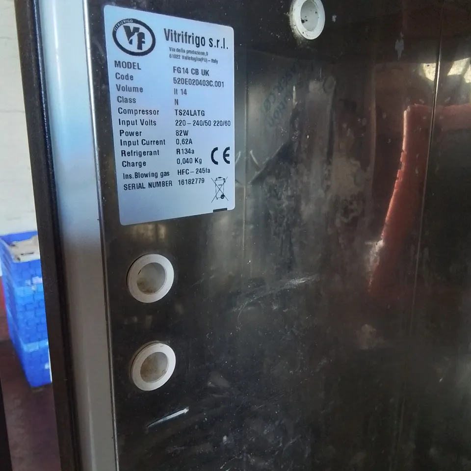 VITRIFRIGO COUNTER TOP MILK FRIDGE 240V Model FG14CBUK