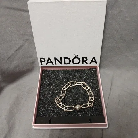 PANDORA BRACELET WITH CHUNKY LINK CHAIN - IN PRESENTATION BOX