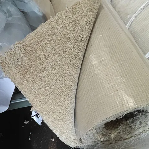 QUALITY BAGGED AND ROLLED EC FREEDOM DOESKIN CARPET - APPROXIMATELY LENGTH 3.5M WIDTH 4M