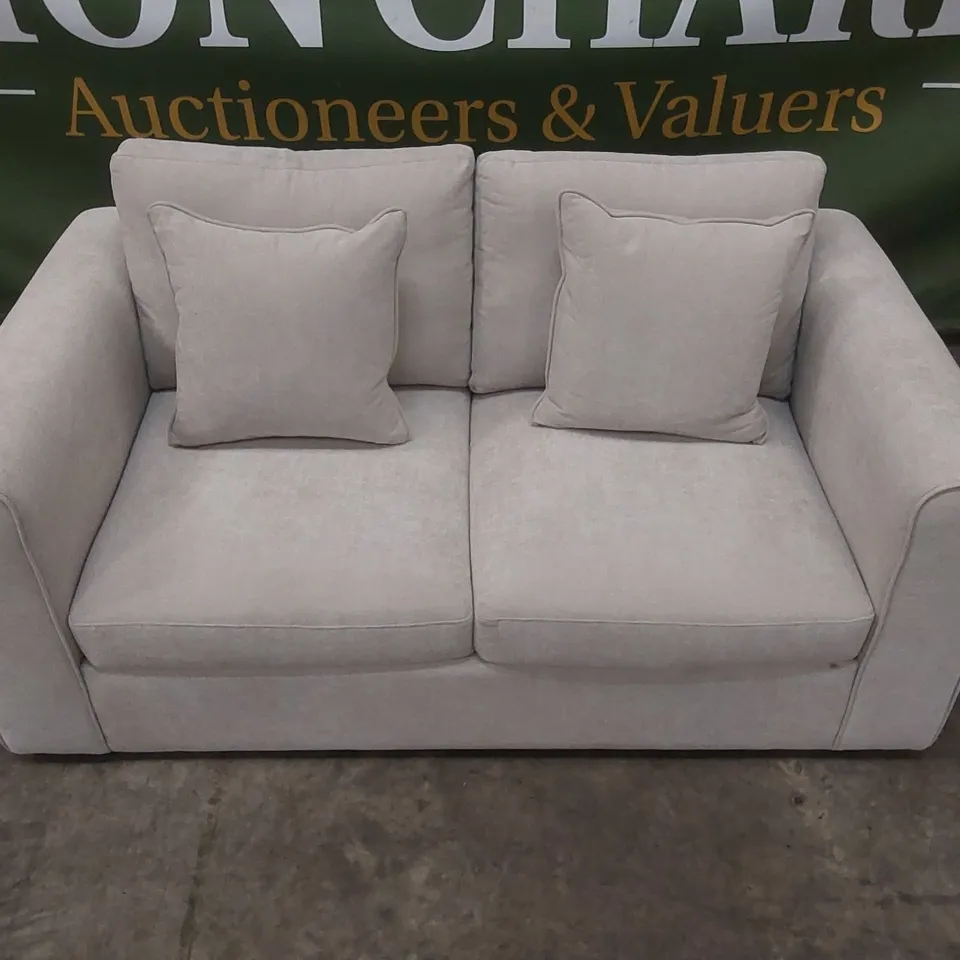 QUALITY DESIGNER 2 SEATER FABRIC UPHOLSTERED SOFA 