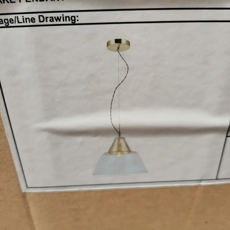 DEBENHAMS BLAKE BRASS PENDANT LIGHT FITTING