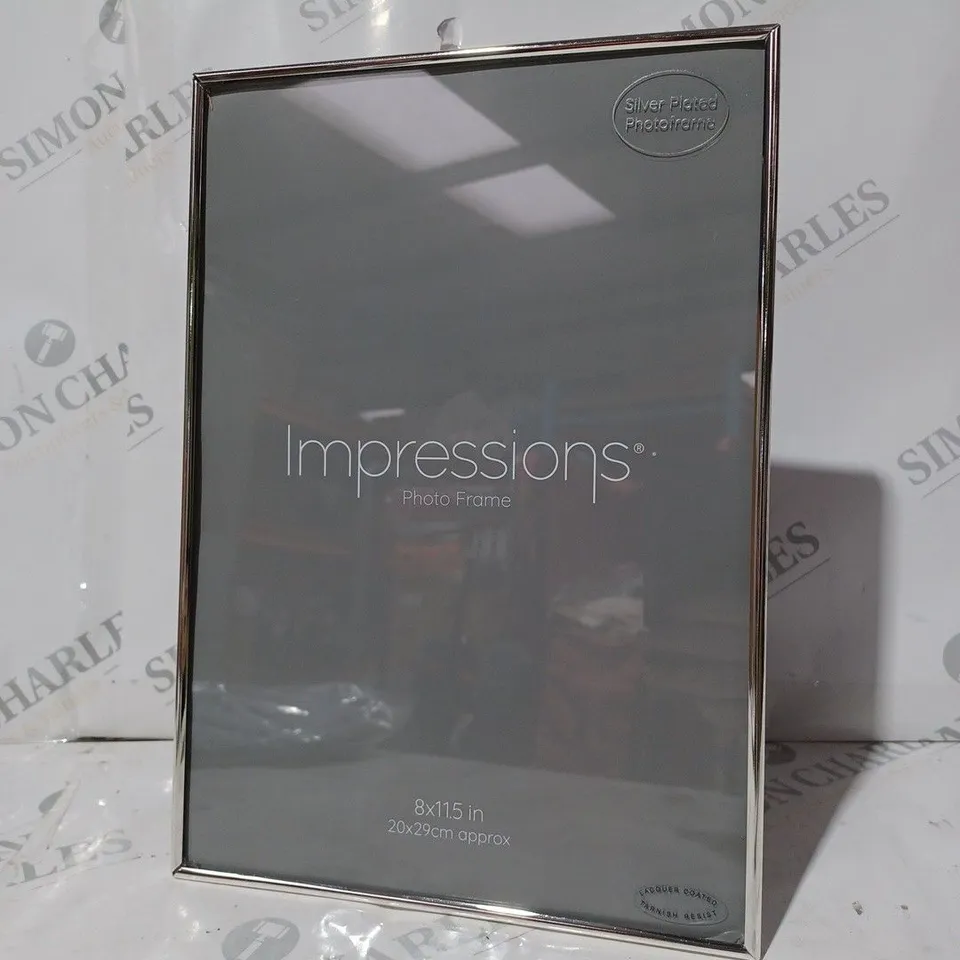 IMPRESSIONS SLIM PLAIN SILVER PLATED A4 PHOTO FRAME