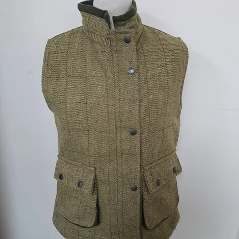 GREEN BELT TWEED BODY WARMER SIZE 8