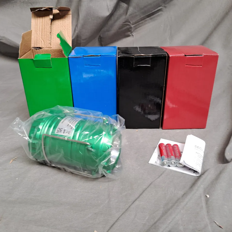 MINI COB POP UP LANTERN WITH FLASHLIGHT X4