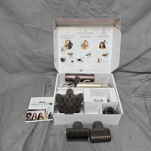 SHARK SPEEDSTYLE PRO HAIR DRYER SYSTEM WITH ATTACHMENTS
