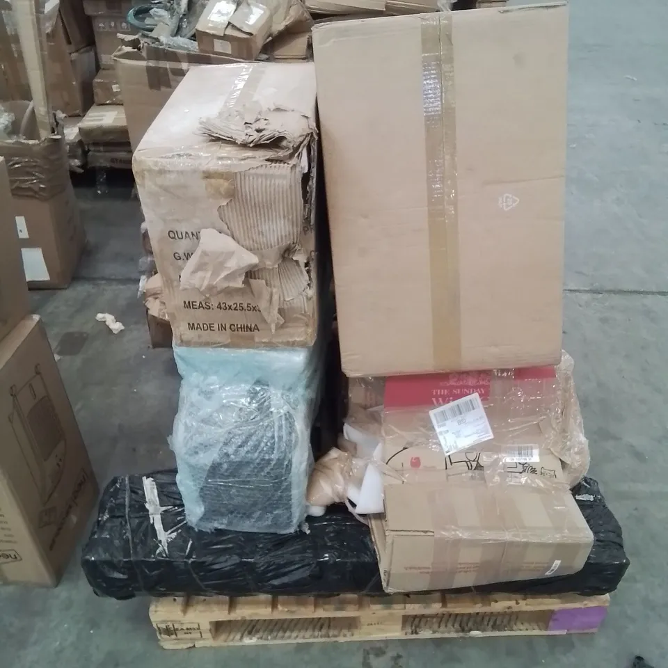 PALLET CONTAINING VARIOUS INCOMPLETE FURNITURE PARTS CHAIRS ETC.