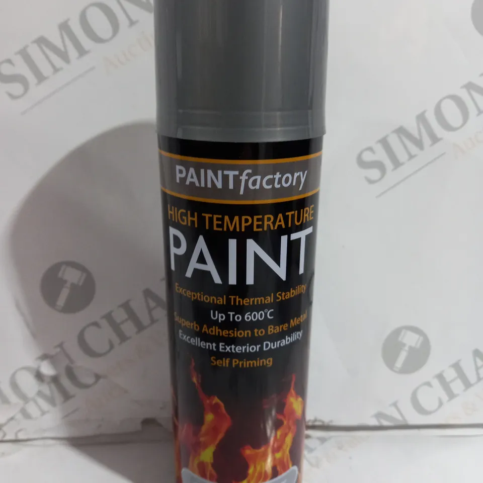 BOX OF 24 PAINTFACTORY HIGH TEMPERATURE PAINT IN SILVER MATT