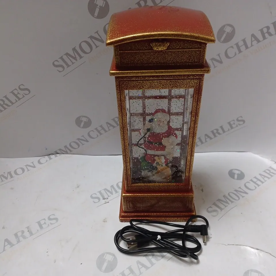 BOXED GLENEAGLES CHRISTMAS MAGIC SANTA PHONEBOX DECORATIVE PIECE