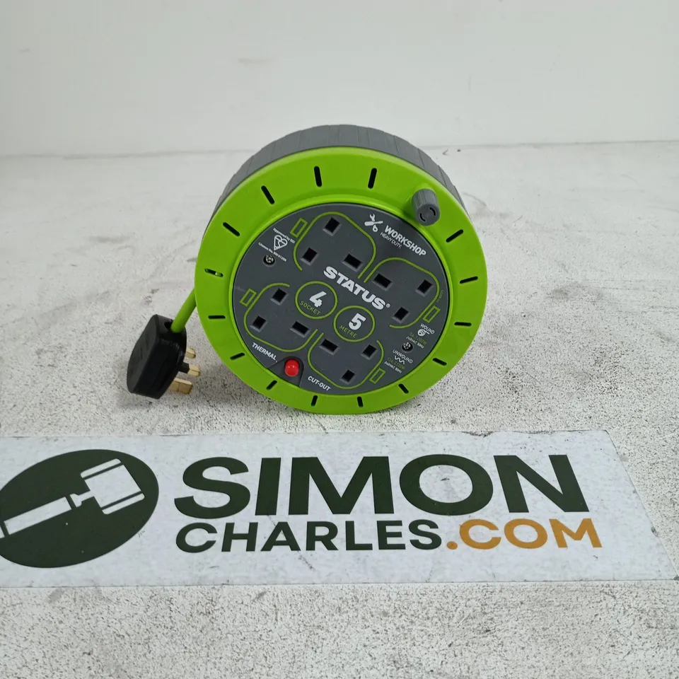 STATUS WORKSHOP 4-GANG POWER EXTENSION SOCKET – GREEN