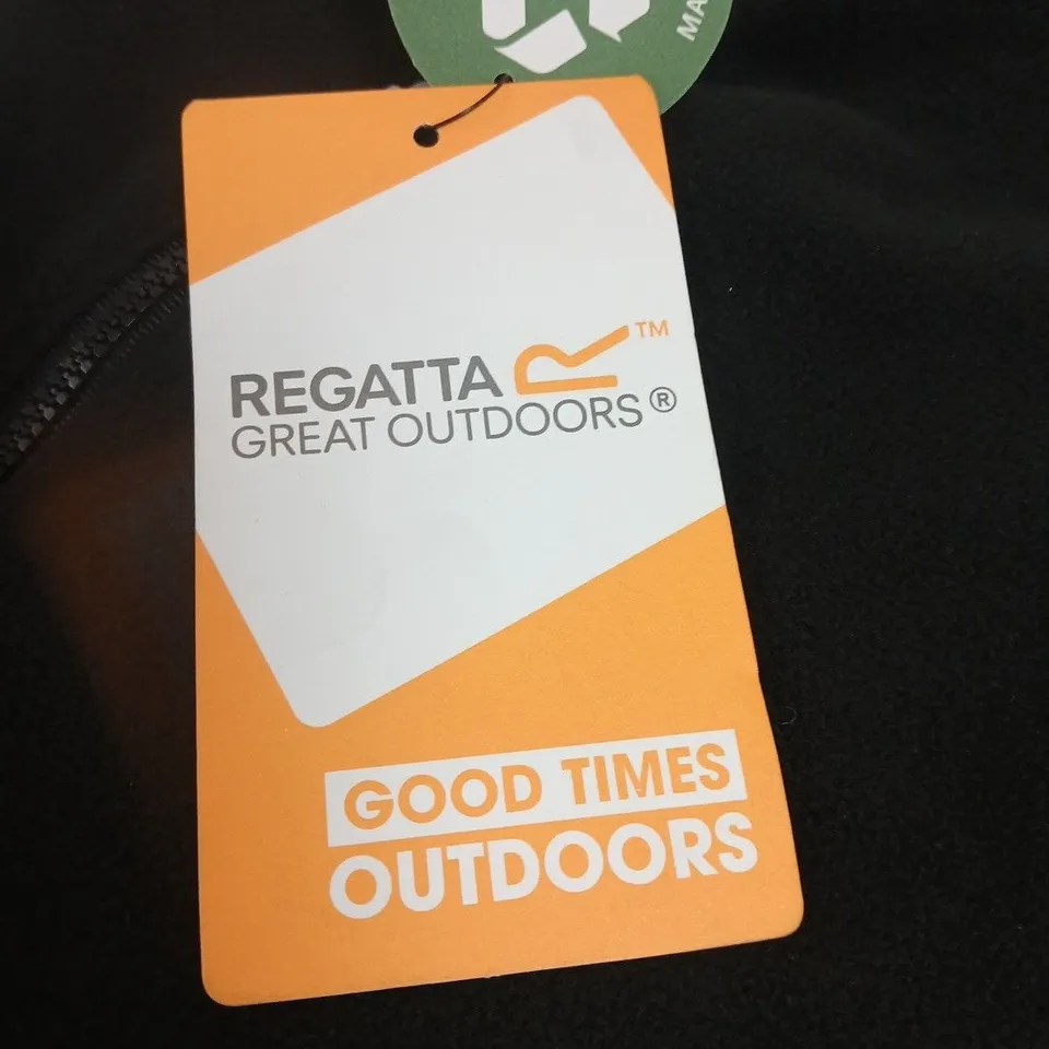 REGATTA GREAT OUTDOORS BLACK FLEECE SLEEVELESS VEST, UK M