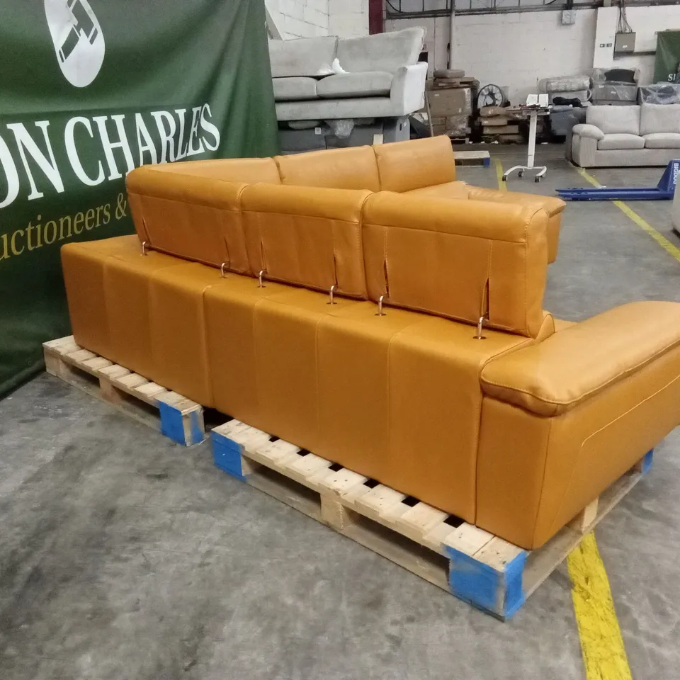 QUALITY DESIGNER ITALIAN MADE MARTINE LEATHER ELECTRIC RECLINING CORNER SOFA