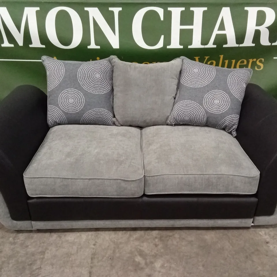 DANUBE FABRIC/FAUX LEATHER SOFA BED RRP £699