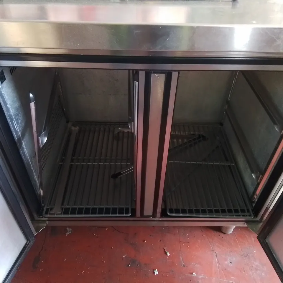 FOSTER DC1/2H REFRIGERATED STAINLESS FOOD PREP COUNTER 