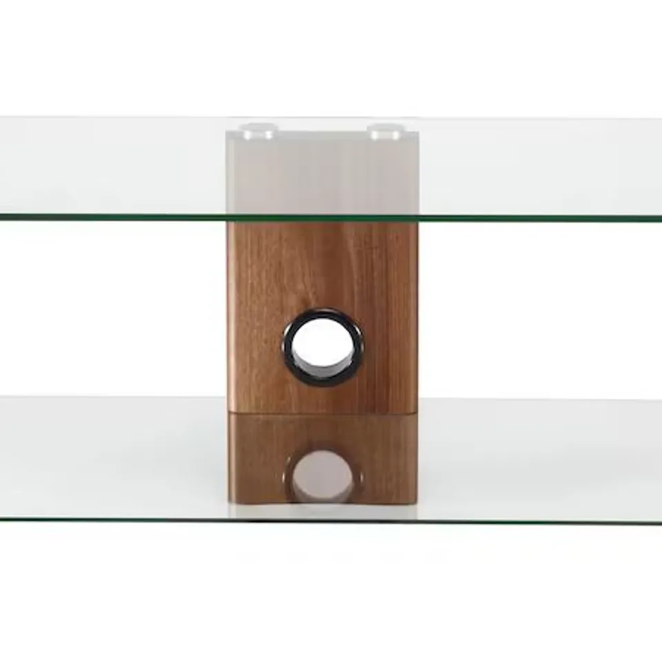 BOXED CENTURY TV-STAND WALNUT LOOK/GLASS, 1200mm (1 BOX)