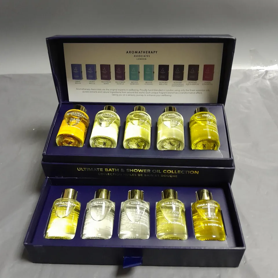 BOXED AROMATHERAPY ASSOCIATES ULTIMATE BATH & SHOWER OIL COLLECTION