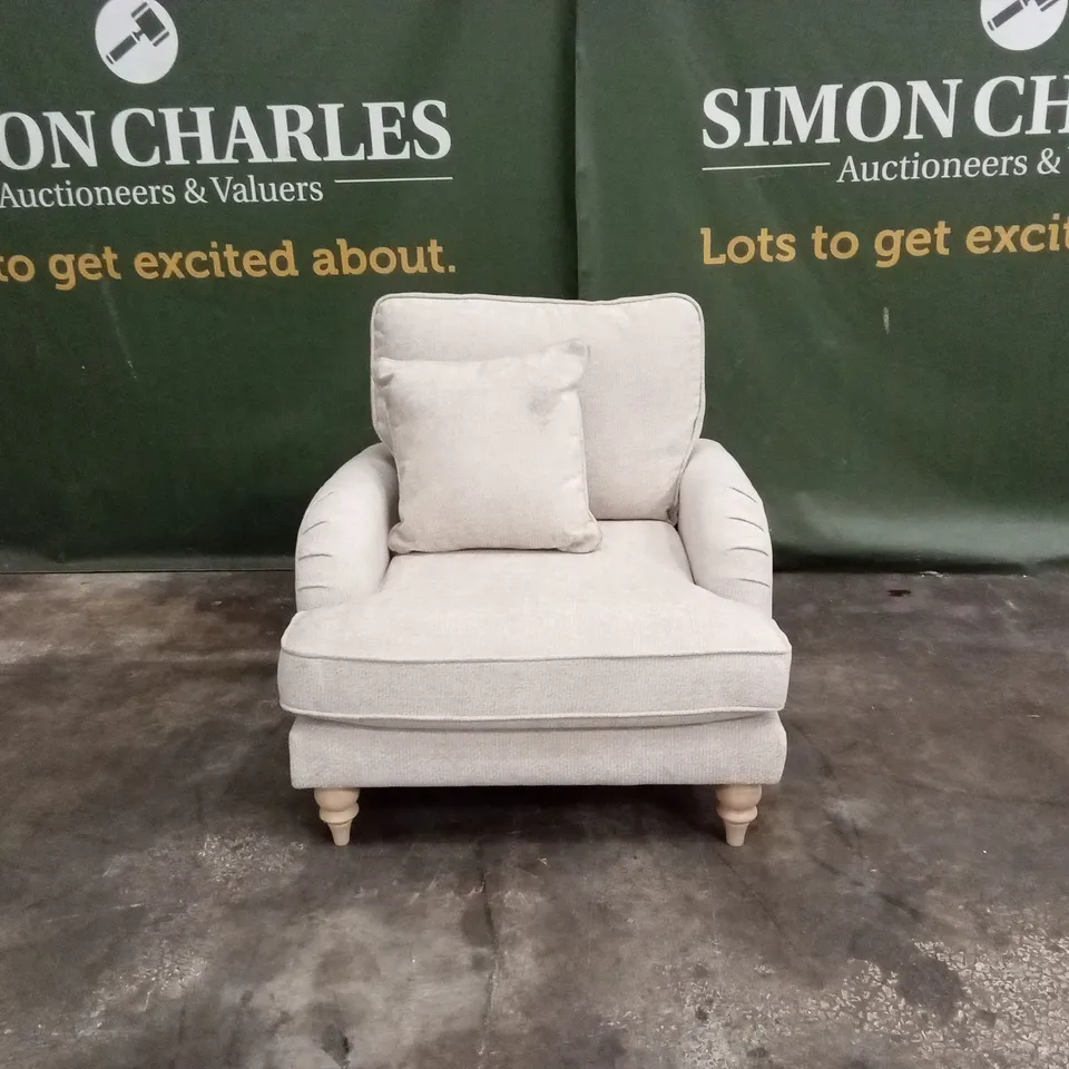 HEPBURN FABRIC ARMCHAIR - NATURAL RRP £449