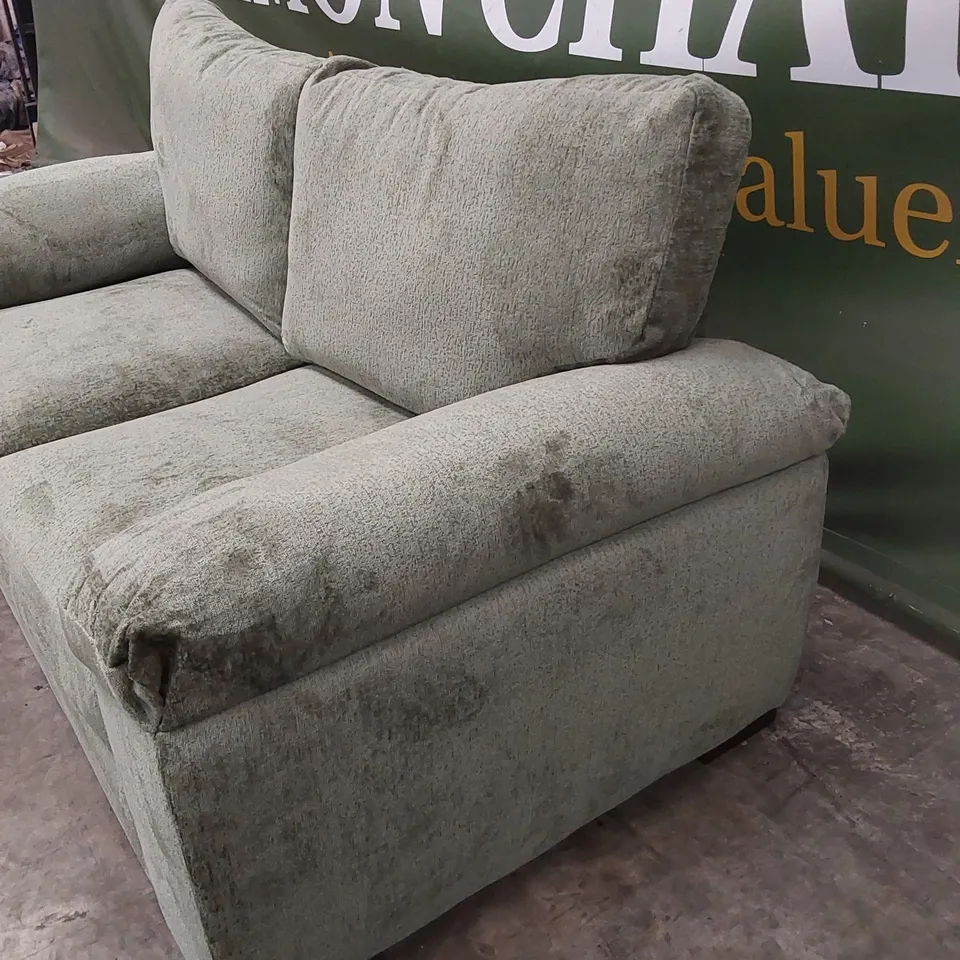 SALERNO STANDARD 2 SEATER FABRIC SOFA - GREEN RRP £579