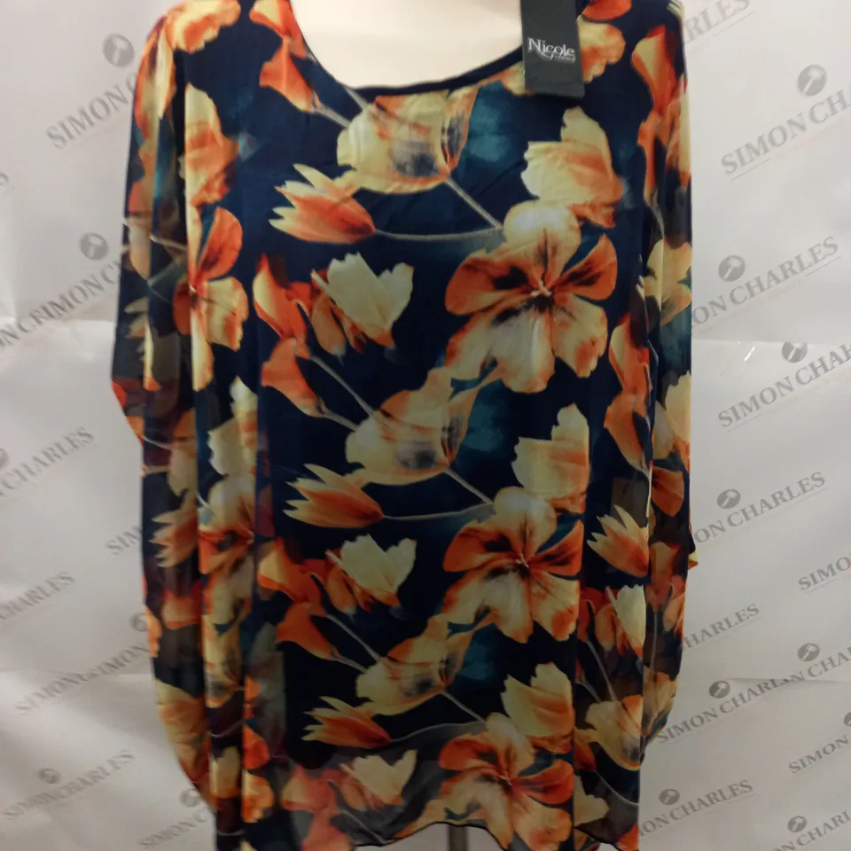 NICOLE SLEEVELESS BLOUSE IN FLORAL - SIZE UNSPECIFIED