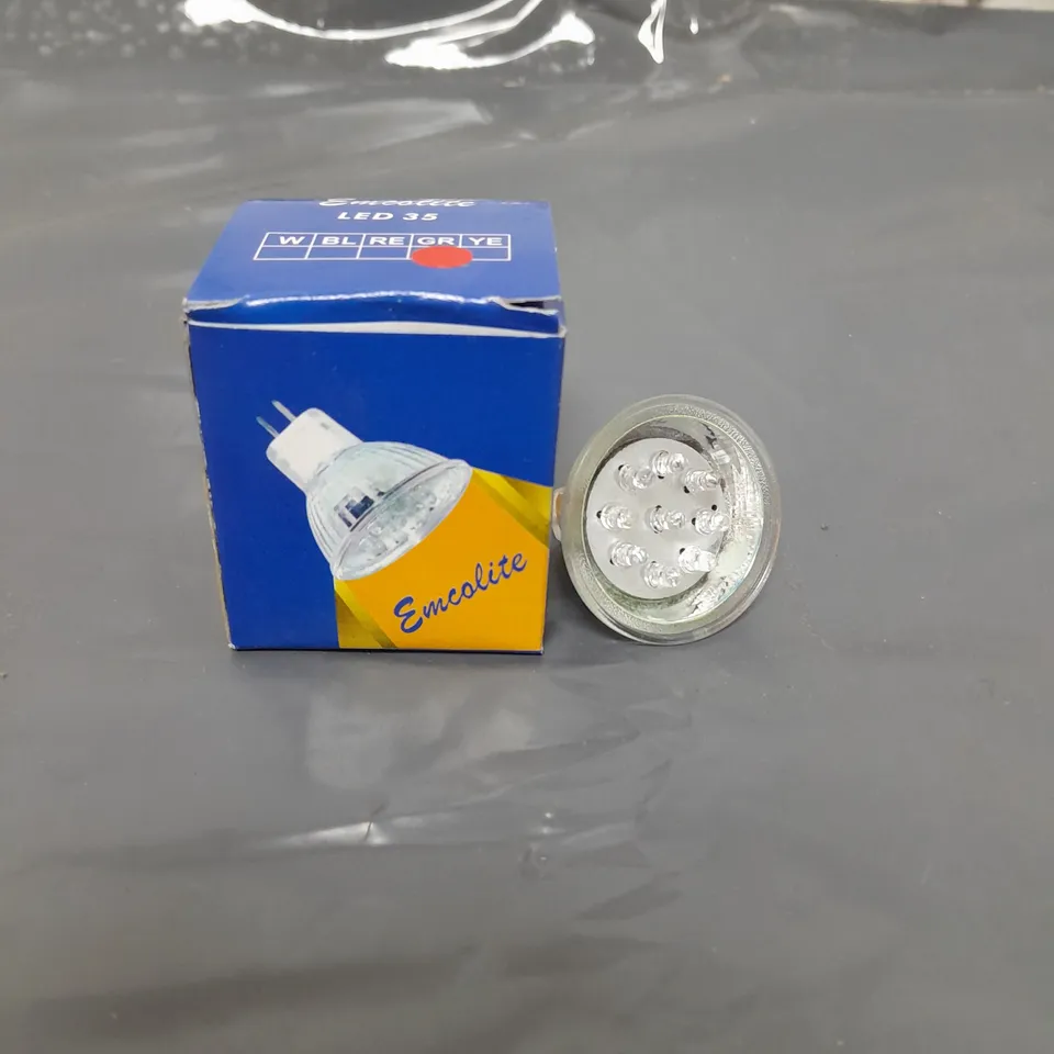 APPROXIMATELY 200 EMCOLITE LED35 RED LED LIGHTS