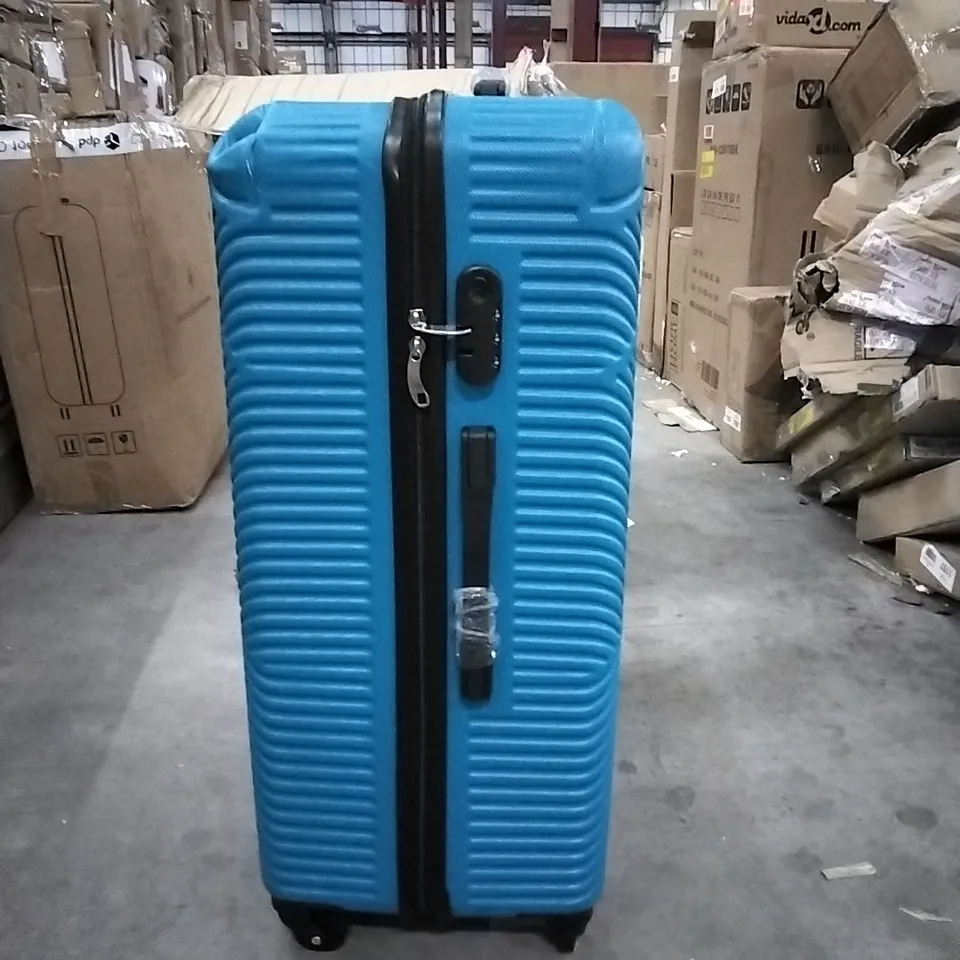 BOXED NEO ELECTRIC BLUE HARD SHELL LUGGAGE SUITCASE