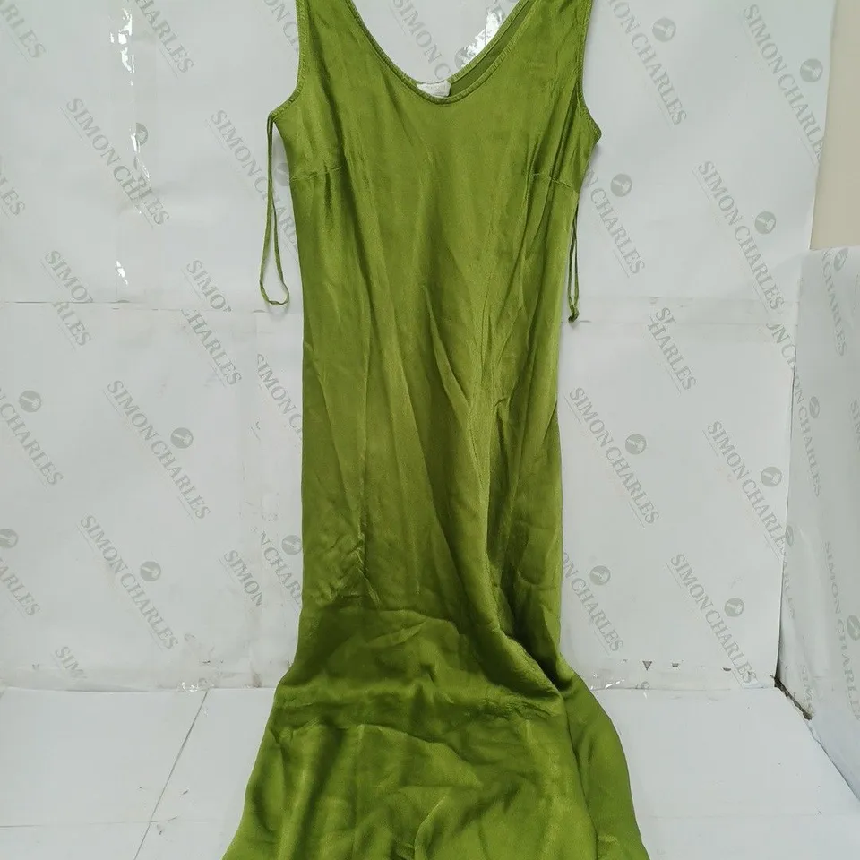 GHOST STRAPPY MAXI DRESS IN GREEN - MEDIUM