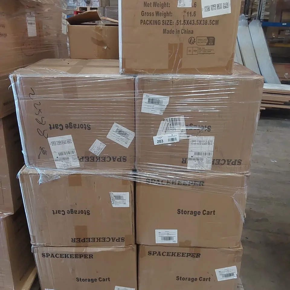 PALLET CONTAINING LARGE QUANTITY OF BRAND NEW 3/4 TIER STORAGE CARTS