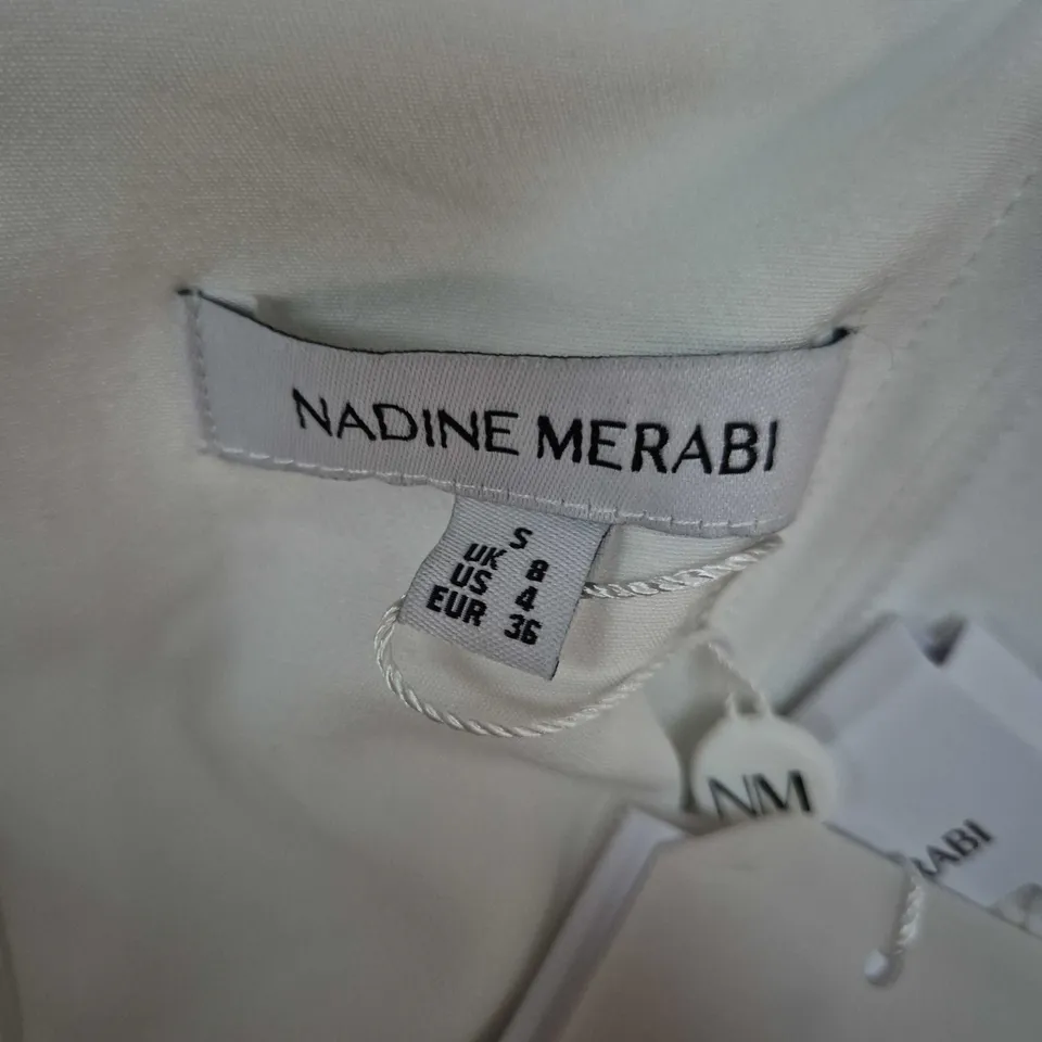 NADINE MERABI WHITE LACE JUMPSUIT – UK 8 (US 4, EU 36)