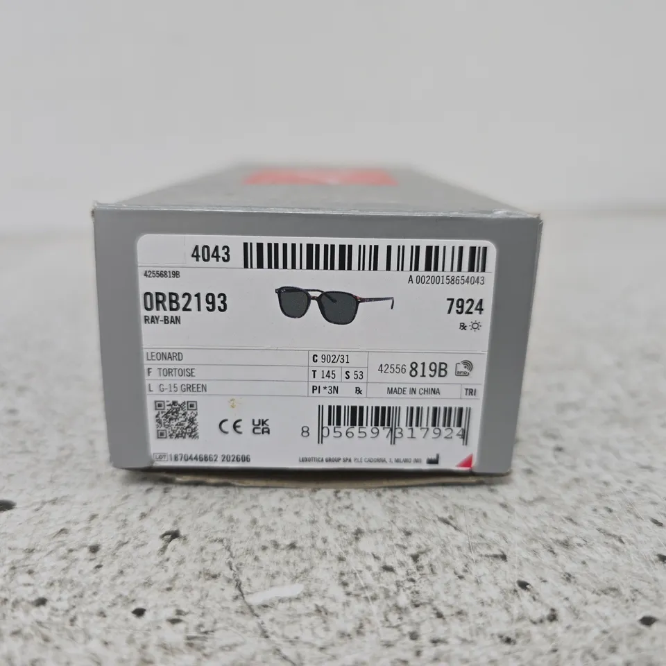 RAY-BAN RB2193 LEONARD SUNGLASSES – TORTOISE, 53-18-145