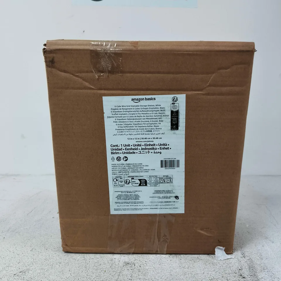 AMAZON 6 CUBE WIRE STORAGE RACK 