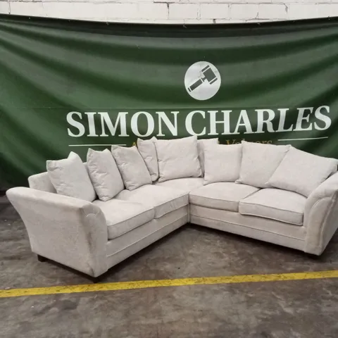 DURY CHUNKY WEAVE SCATTERBACK CORNER GROUP SOFA - NATURAL