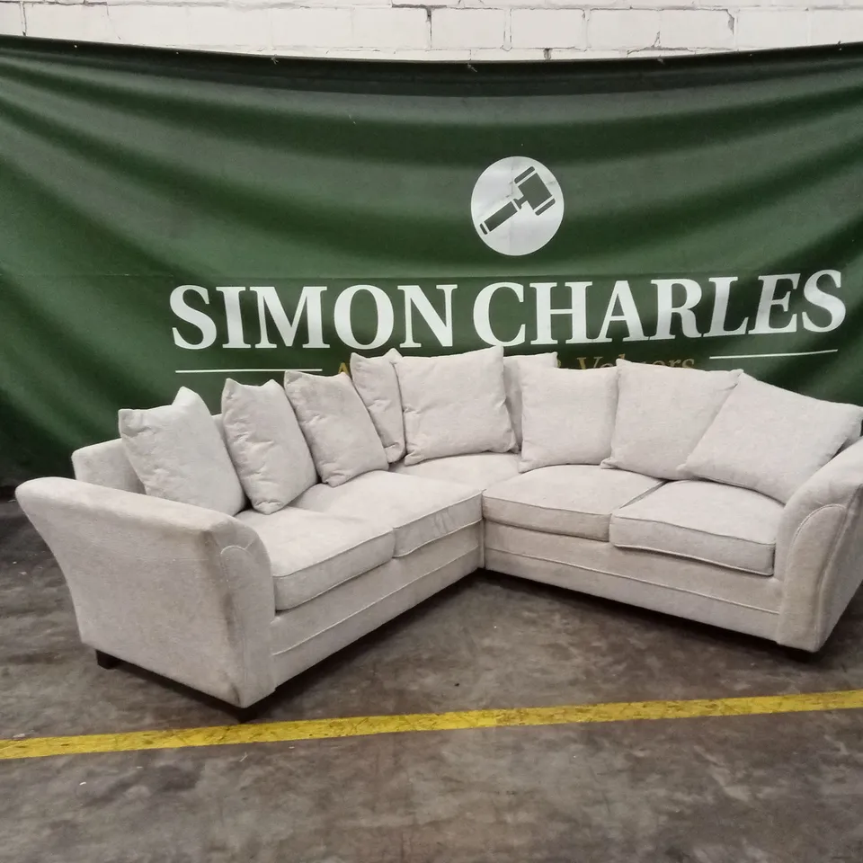 DURY CHUNKY WEAVE SCATTERBACK CORNER GROUP SOFA - NATURAL RRP £1349