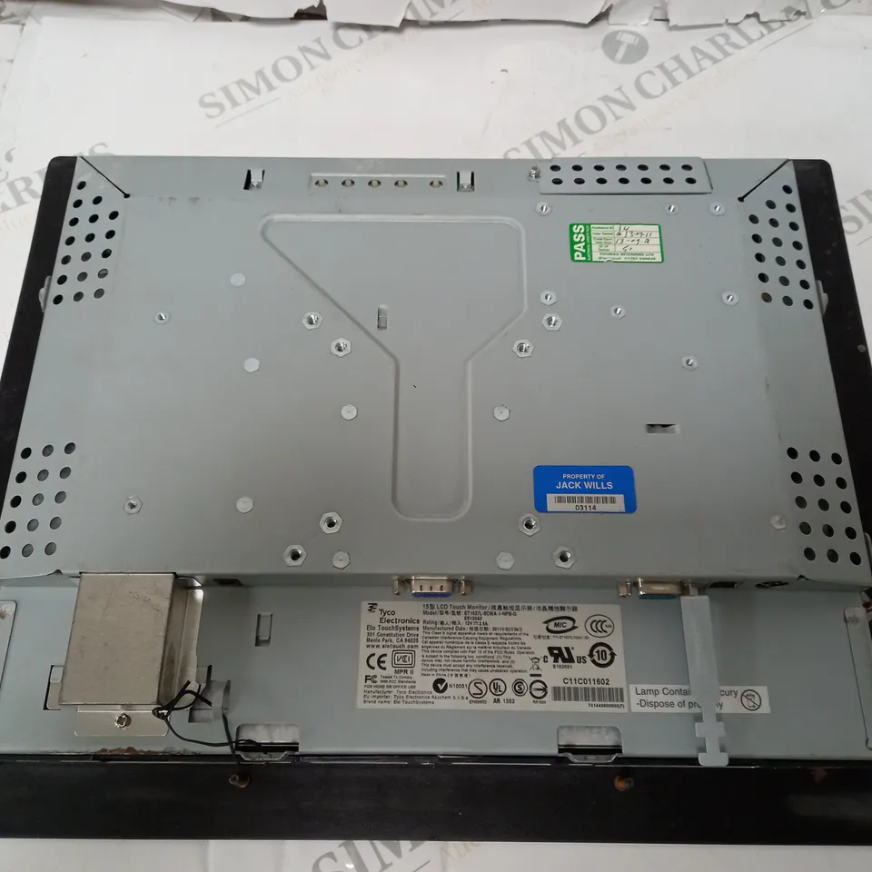 ELO TOUCHSYSTEMS 15" TOUCHSCREEN MONITOR ET1537L