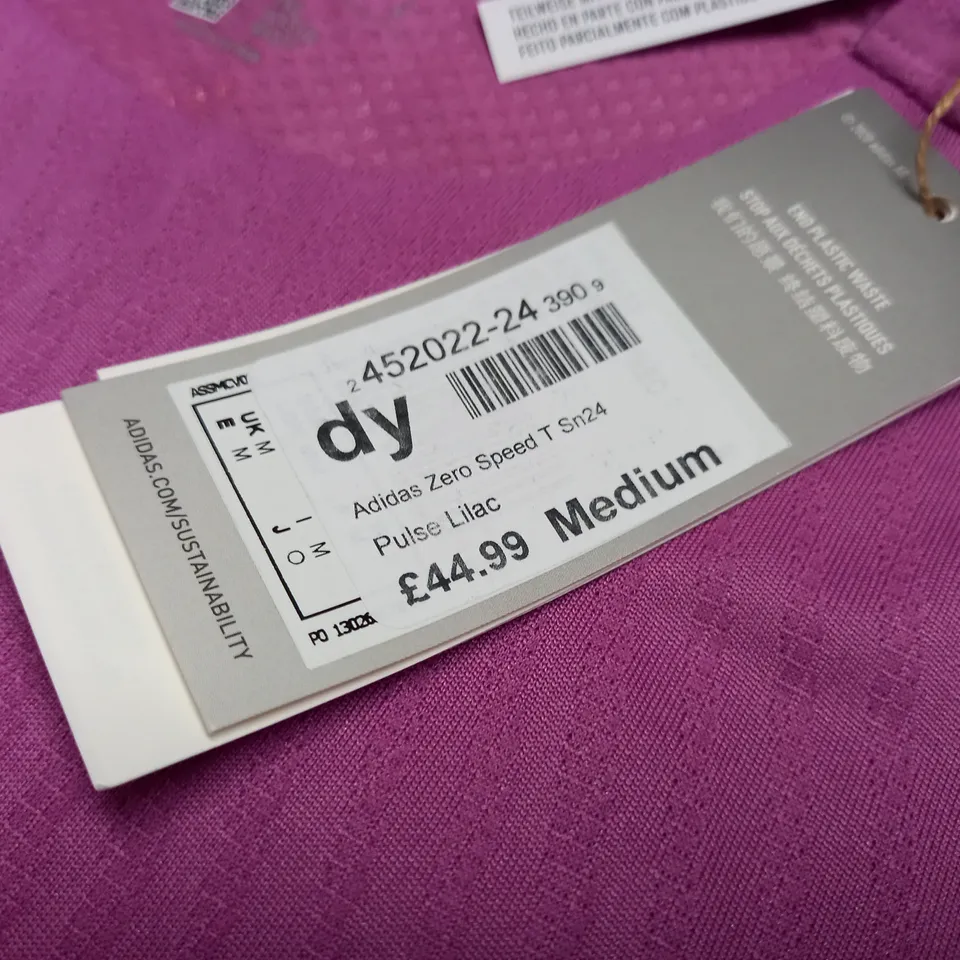 ADIDAS LILAC RUNNING T-SHIRT - M