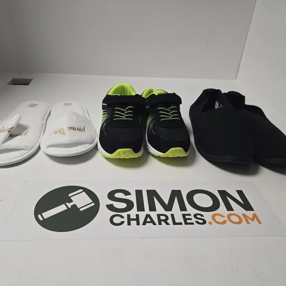 BOX OF APPROXIMATELY 15 ASSORTED SHOES IN VARIOUS COLOURS, SIZES AND STYLES