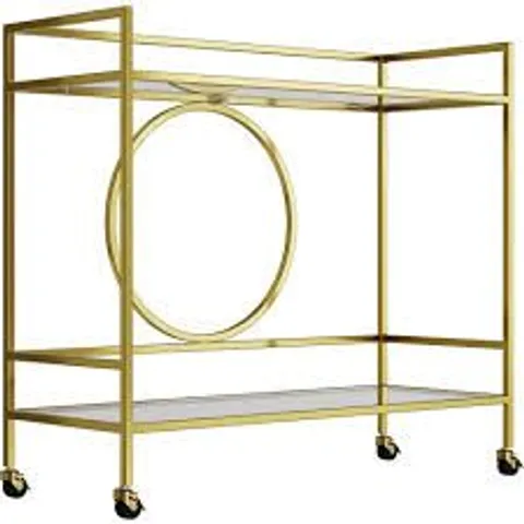 BOXED LPD FURNITURE GATSBY GOLD EFFECT DRINKS TROLLEY (1 BOX)