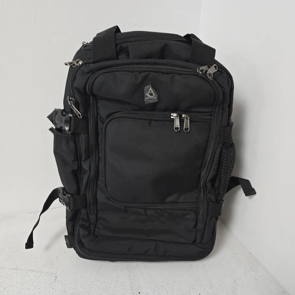 AEROLITE RYANAIR BACKPACK TROLLEY BAG 40X20X25CM, BLACK