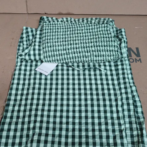 NOBODY'S CHILD RUTH PETITE JUMPSUIT GREEN CHECK PATTERN SIZE 18