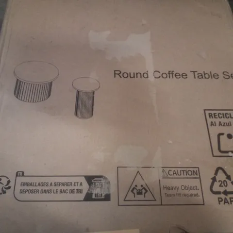 BOXED ROUND COFFEE TABLE SET