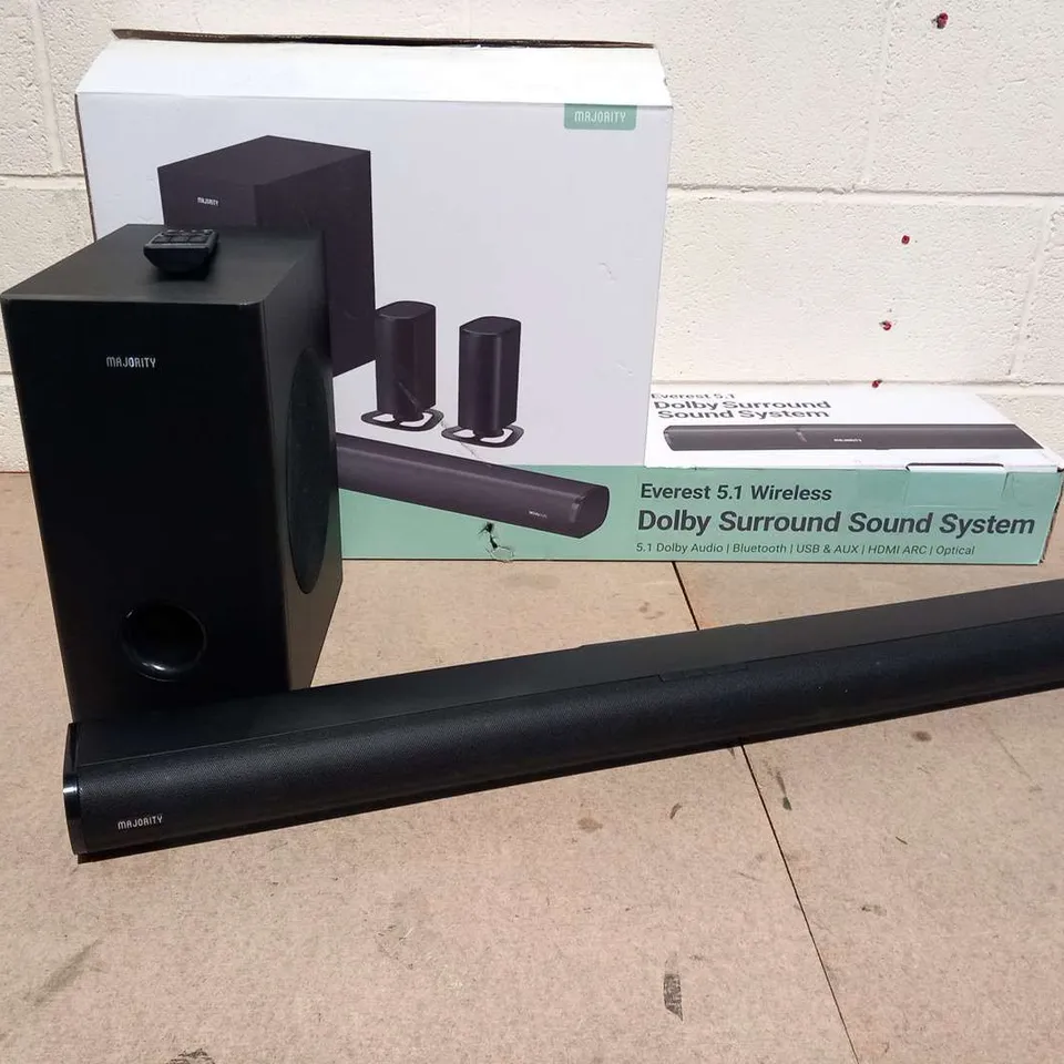 BRAND NEW BOXED MAJORITY EVEREST 5.1 DOLBY SURROUND SOUND SYSTEM