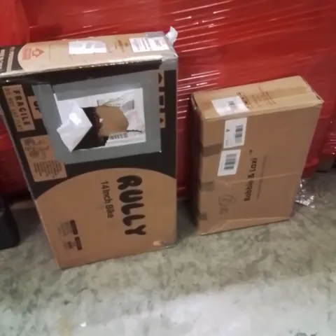 PALLET OF ASSORTED HOUSEHOLD GOODS AND PRODUCTS TO INCLUDE;BIKE,CAT LITTER BOX