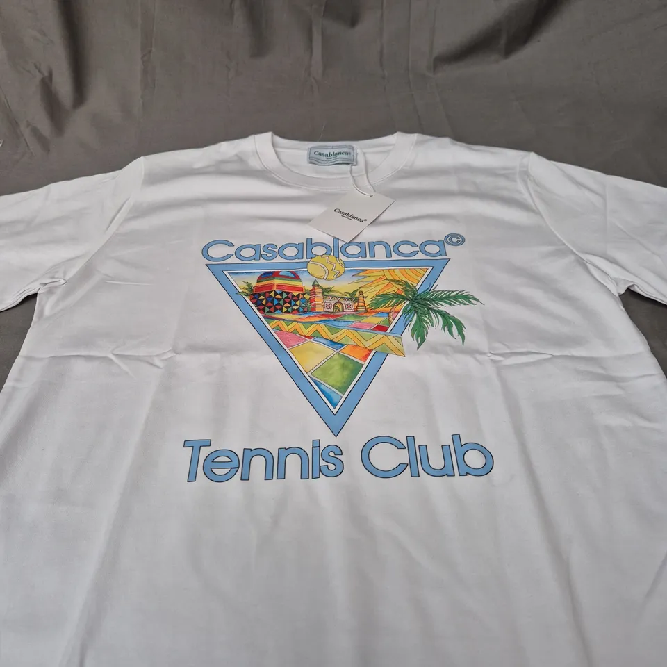 CASABLANCA TENNIS CLUB GRAPHIC T-SHIRT - SIZE UNSPECIFIED